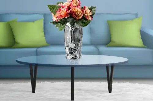 Crystal clear glass flower vase with fresh flowers – Enhance home decor with a well-maintained vase.